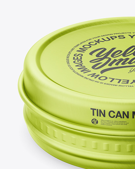 Metallic Tin Can Mockup PSD #2