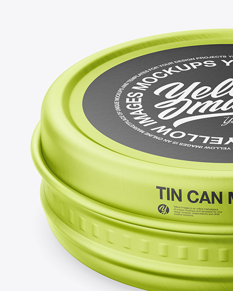 Metallic Tin Can Mockup PSD #1