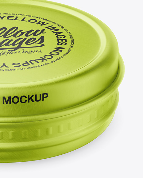 Metallic Tin Can Mockup PSD #6