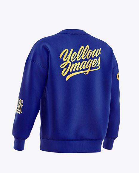 Sweatshirt Mockup - Back Half Side View Sweatshirt Mockup - Back Half Side View