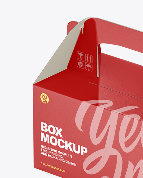 Glossy Box with Handle Mockup PSD #3