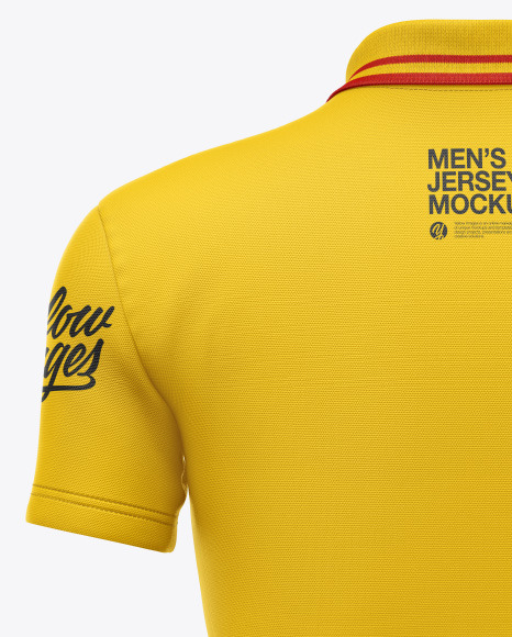 Men s Short Sleeve Polo Shirt Mockup PSD #6
