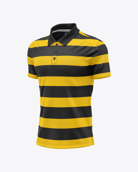 Men s Short Sleeve Polo Shirt Mockup PSD #2