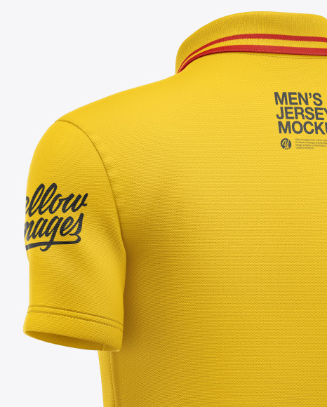 Men s Short Sleeve Polo Shirt Mockup PSD #6