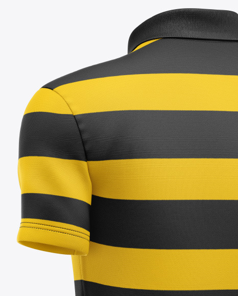 Men s Short Sleeve Polo Shirt Mockup PSD #7