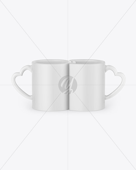 Two Matte Mugs Mockup PSD #1