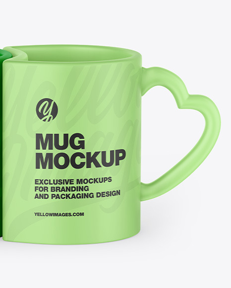 Two Matte Mugs Mockup PSD #4