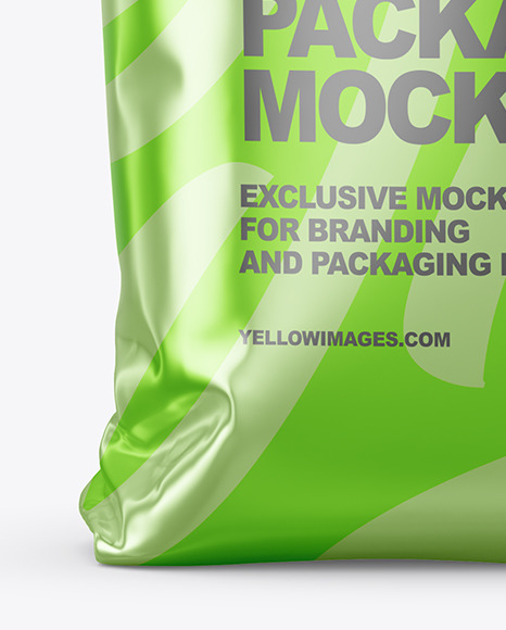 Metallic Food Package Mockup PSD #1
