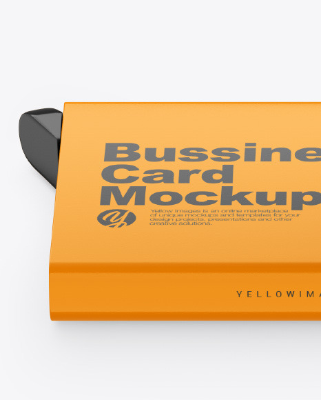 Glossy Card Holder Mockup PSD #1