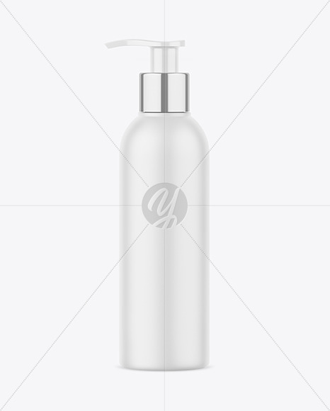 Matte Plastic Bottle with Pump Mockup PSD #3