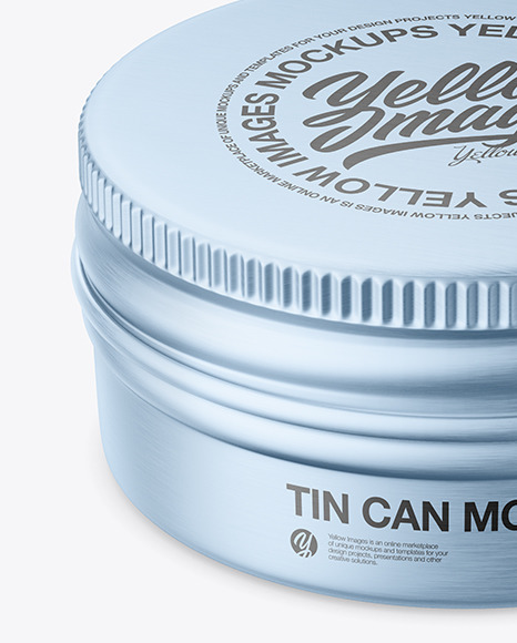 Metallic Tin Can Mockup PSD #1