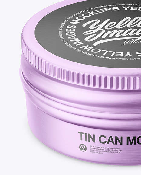 Metallic Tin Can Mockup PSD #6