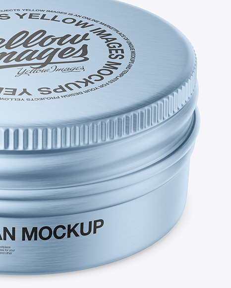 Metallic Tin Can Mockup PSD #7