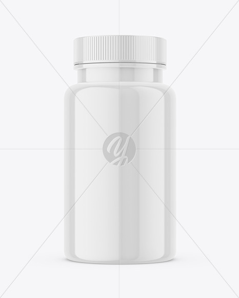 Glossy Plastic Pills Bottle Mockup PSD #3