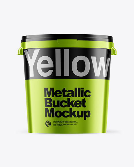 Metallic Bucket Mockup