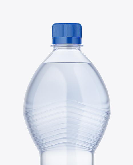 Blue Plastic Water Bottle Mockup PSD #2