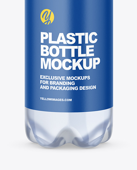 Blue Plastic Water Bottle Mockup PSD #1