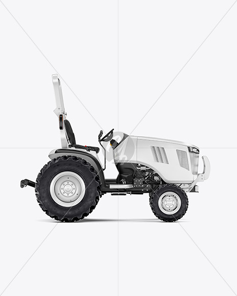 Mini Tractor Mockup – Side View Download