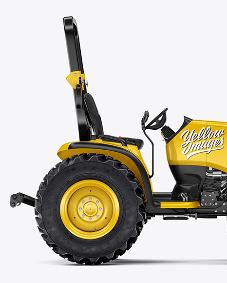 Mini Tractor Mockup - Side View Mini Tractor Mockup - Side View
