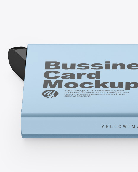 Metallic Card Holder Mockup PSD #1