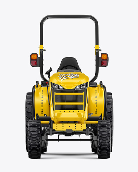 Mini Tractor Mockup - Front View Mini Tractor Mockup - Front View