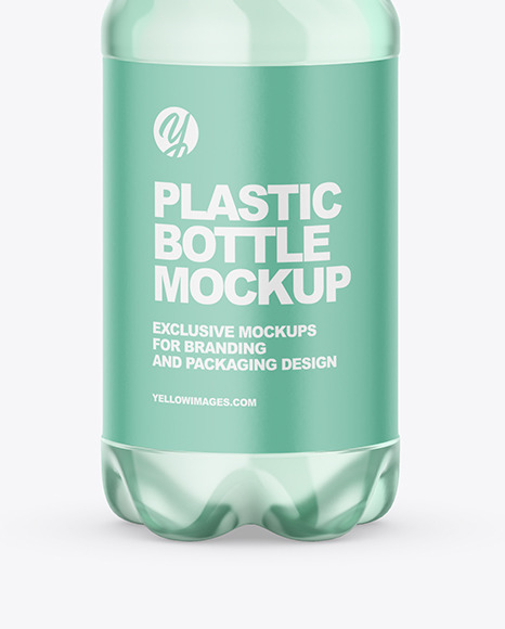 Green Plastic Water Bottle Mockup PSD #1