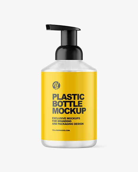 Frosted Cosmetic Bottle with Pump Mockup