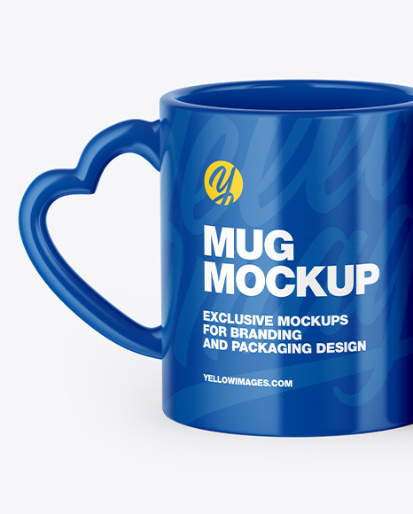 Two Glossy Mugs Mockup PSD #3