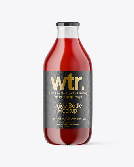 Berry Juice Bottle Mockup PSD #2