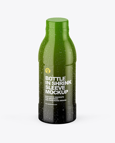 PET Bottle in Shrink Sleeve Mockup PSD #2