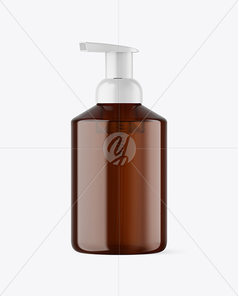 Amber Cosmetic Bottle with Pump Mockup 16 fl. oz. 19050