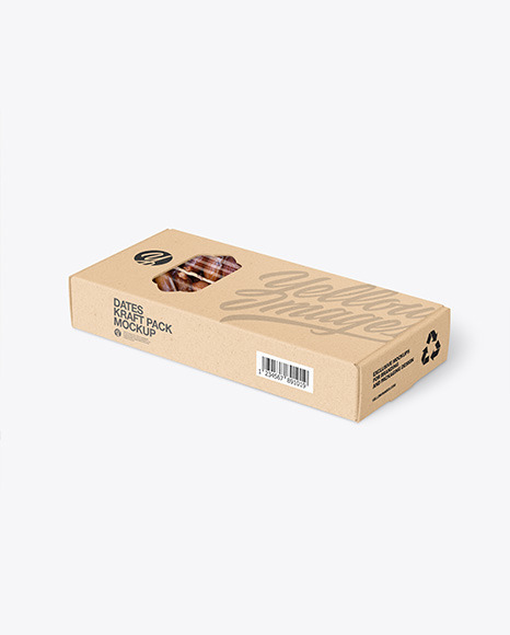Kraft Box w/ Dates Mockup