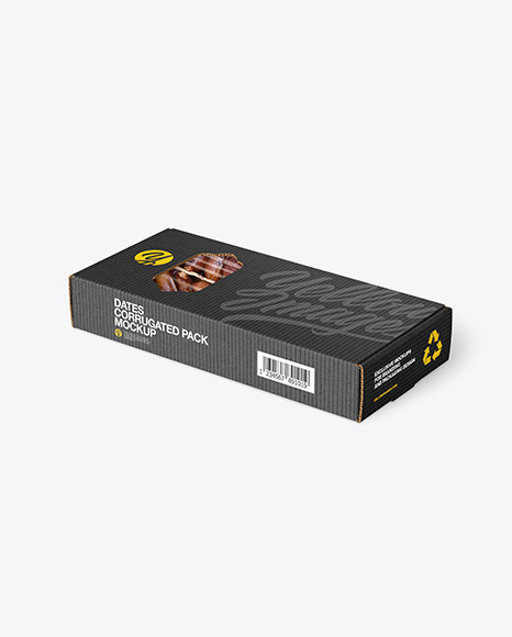 Corrugated Box w/ Dates Mockup
