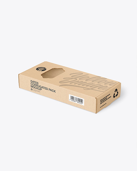 Corrugated Box w  Dates Mockup PSD #2