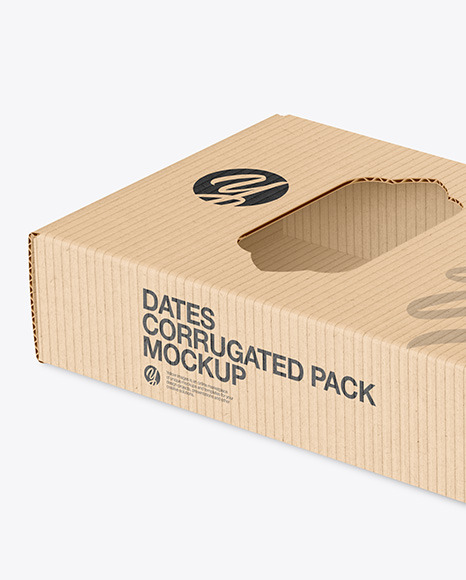 Corrugated Box w  Dates Mockup PSD #1
