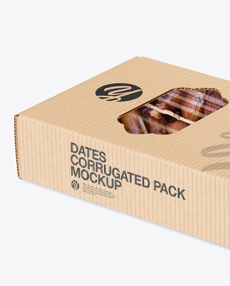 Corrugated Box w  Dates Mockup PSD #6