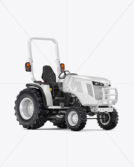 Mini Tractor Mockup – Half Side View Download