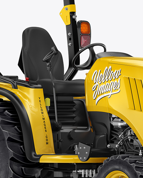 Mini Tractor Mockup - Half Side View Mini Tractor Mockup - Half Side View