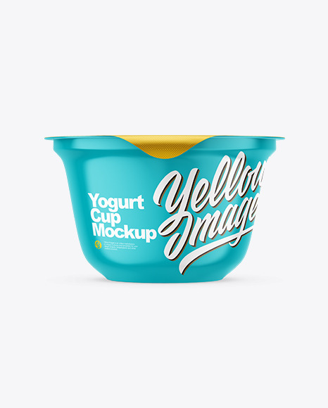 Glossy Yoghurt Cup Mockup