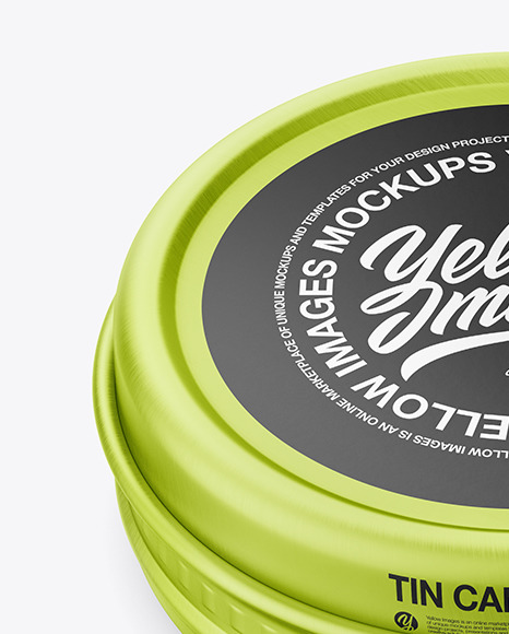 Metallic Tin Can Mockup PSD #1