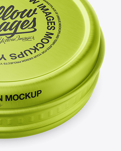 Metallic Tin Can Mockup PSD #6