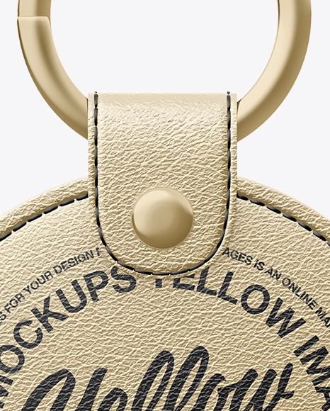 Metallized Keychain Mockup PSD #2