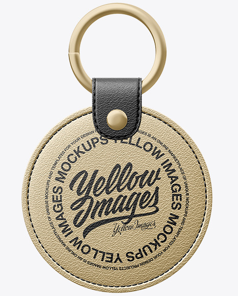 Metallized Keychain Mockup PSD #6