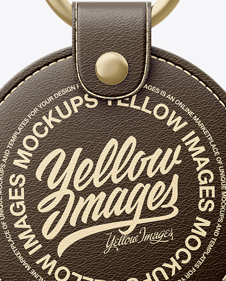 Leather Keychain Mockup PSD #2