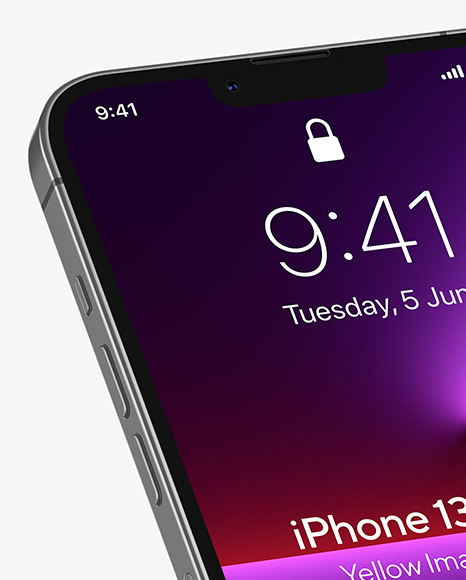 iPhone 13 Pro Max Graphite Mockup PSD #2