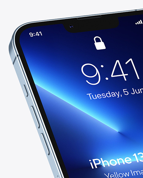 iPhone 13 Pro Max Sierra Blue Mockup