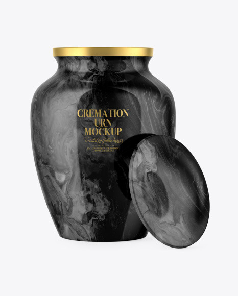 Glossy Cremation Urn Mockup