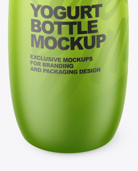 Matte Yogurt Bottle Mockup