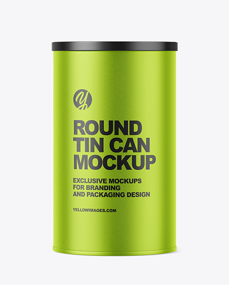 Round Tin Can Mockup PSD #2