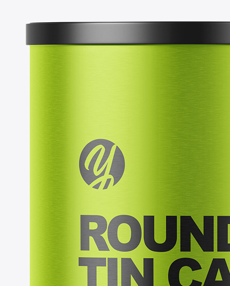 Round Tin Can Mockup PSD #3